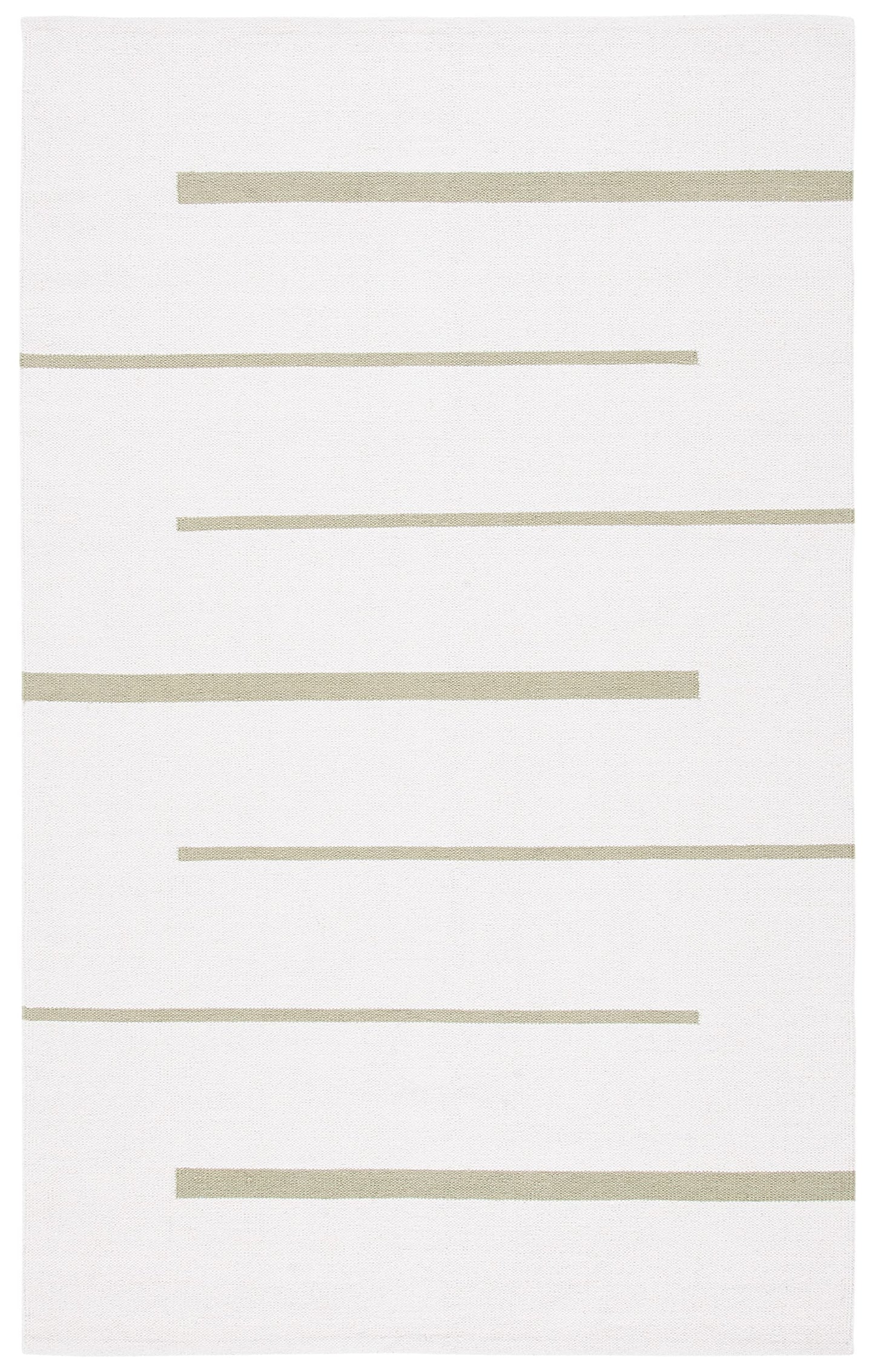 SAFAVIEH Montauk Collection Accent Rug - 4' x 6', Light Green & Ivory, Handmade Flat Weave Boho Farmhouse Cotton Modern Stripe, Ideal for High Traffic Areas in Entryway, Living Room, Bedroom (MTK311J)