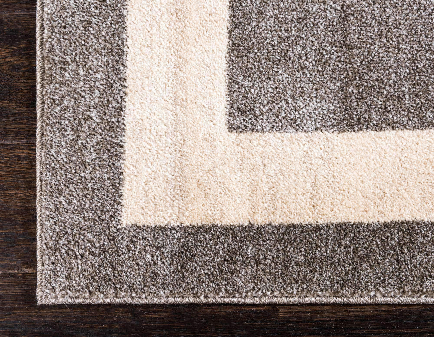 Unique Loom Del Mar Collection Area Rug - Maria (9' x 12' 2" Rectangle, Gray/ Ivory)