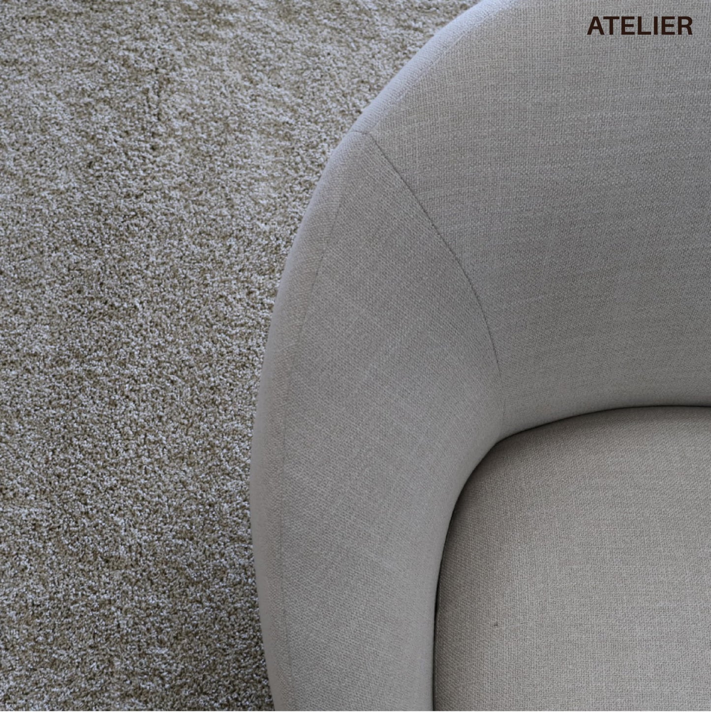 Atelier Luxury Carpet Tiles/Squares (40sf) ($3.1/SF) - Plush - DIY Installation, Seamless Appearance, High-Density Padding, Machine Washable (Light Beige, 40sf (6 Tiles))
