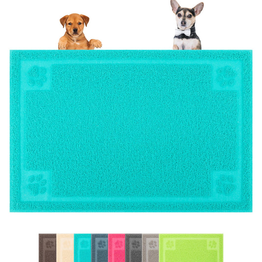 Darkyazi Pet Feeding Mat Large for Dogs and Cats,24"×36" Flexible and Easy to Clean Feeding Mat,Best for Non Slip Waterproof Feeding Mat (Lake Blue)