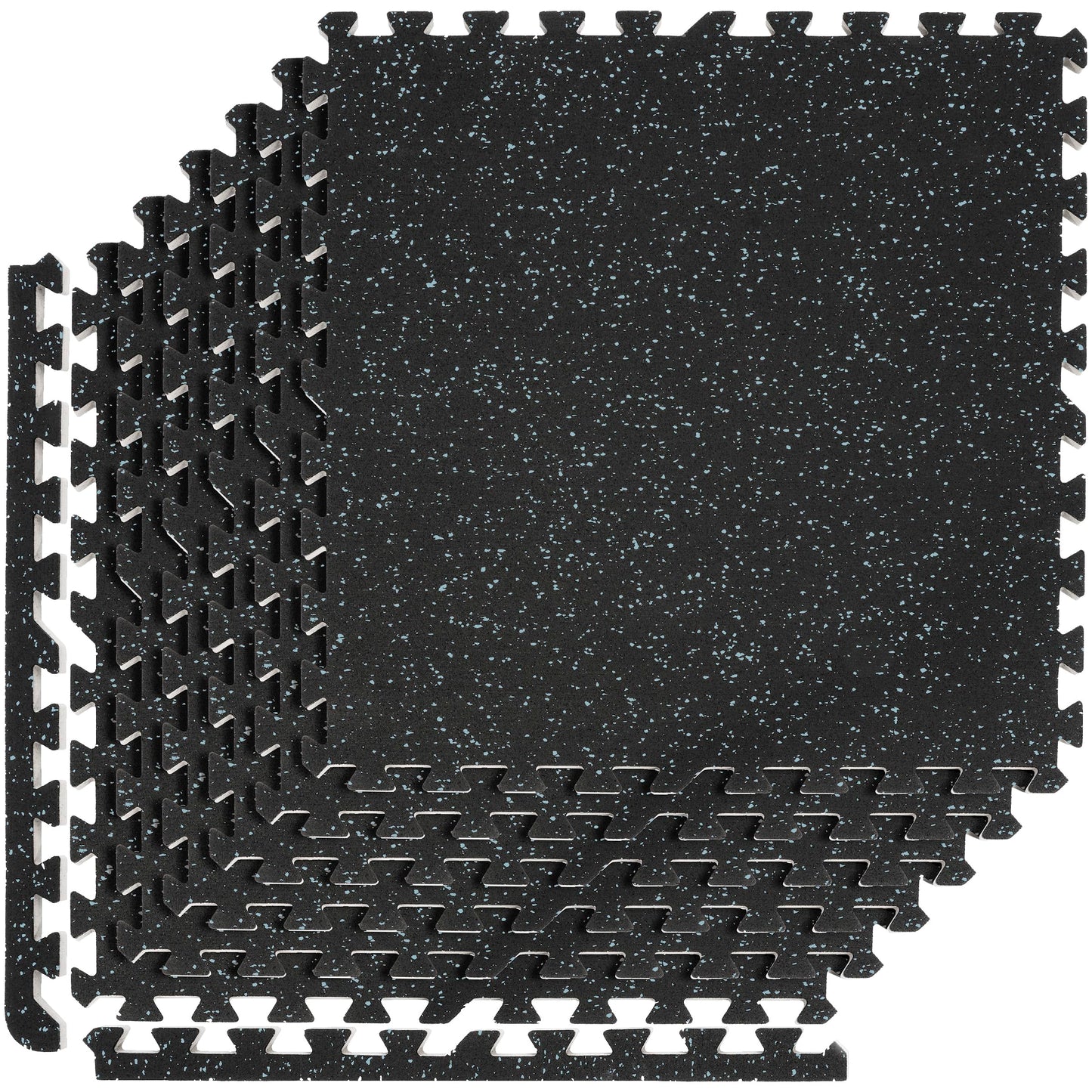 Sivan 0.3 Inch Thick Gym Flooring for Home Gym - 6 EVA Foam Floor Tiles, 24 Sq Ft Rubber Top Gym Mats for Home Gym and Exercise Equipment, Interlocking Protective Flooring 24 in x 24 in Gym Mat