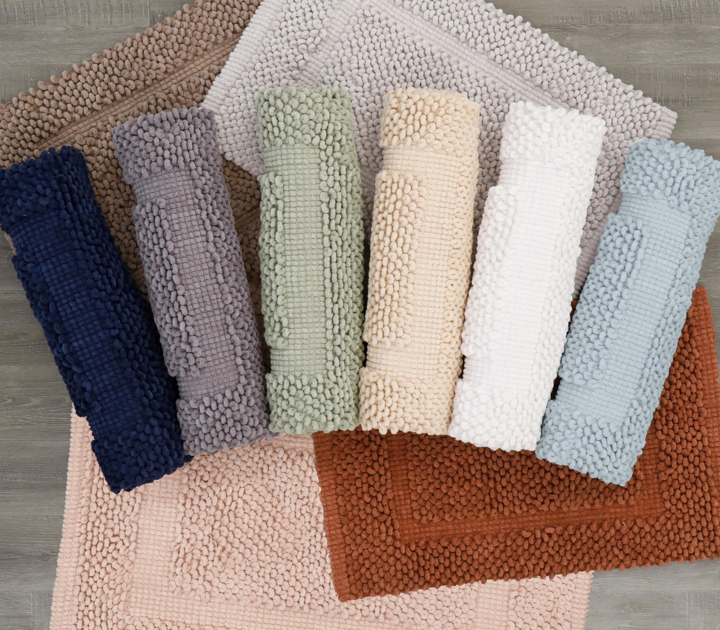 Jean Pierre New York 100% Chenille Cotton Skid Resistant Plush Bath Mat - 17"x24" Bathroom Rug - Charcoal Grey