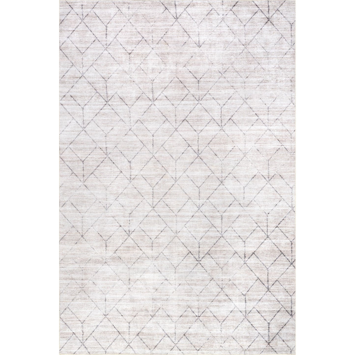 Nuloom Splashguard Grier Light Grey/Ivory, 6' x 9', Geometric, Soft and Cozy, High Traffic, Stain Resistant, Easy Clean, Durable, Machine Washable Area Rug for Bedroom, Living Room, Dining, Foyer