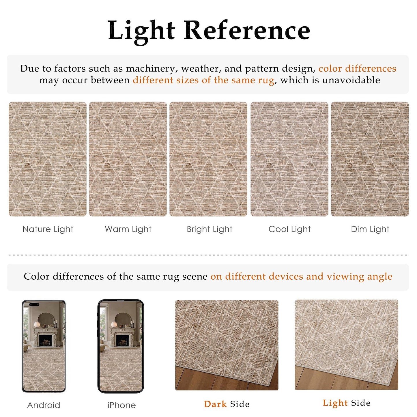 HUGEAR 8x10 Area Rug Brown Washable Rugs for Living Room Bedroom Neutral Modern Geometric Carpet Non-Shedding Non-Slip Low Pile Dining Room Office Indoor Home Decor