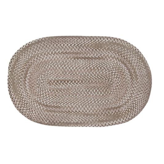 Better Trends Ombre Braided Area Rug, 36" x 60" Oval, Reversible and Durable, 100% Soft Cotton Chenille, Ideal for Living Room, Bedroom, Ergonomic Comfort Standing Braided Mat - Beige