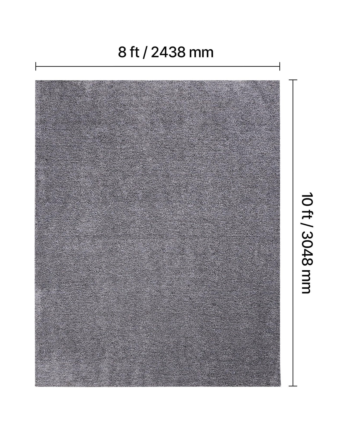 VEVOR 8 x 10 ft Area Rug for Living Room, Large Indoor Plush Area Rug with High Plush Pile, Indoor Floor Carpet for Bedroom Study, Non-Shedding & TPR Non-Slip Backing, Noise-Reducing