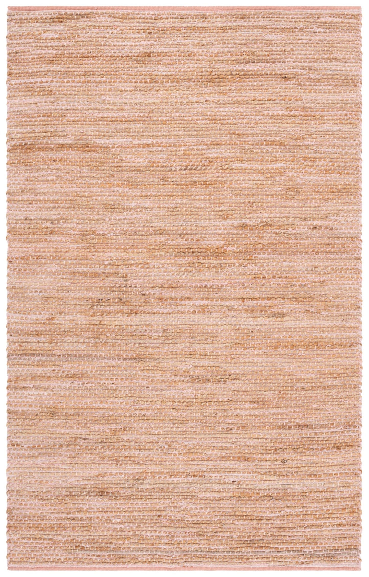 SAFAVIEH Area Rug 4x6 - Cape Cod Collection - Pink & Natural, Handmade Jute & Cotton, Ideal for Living Room, Bedroom, Dining Space (CAP236U)