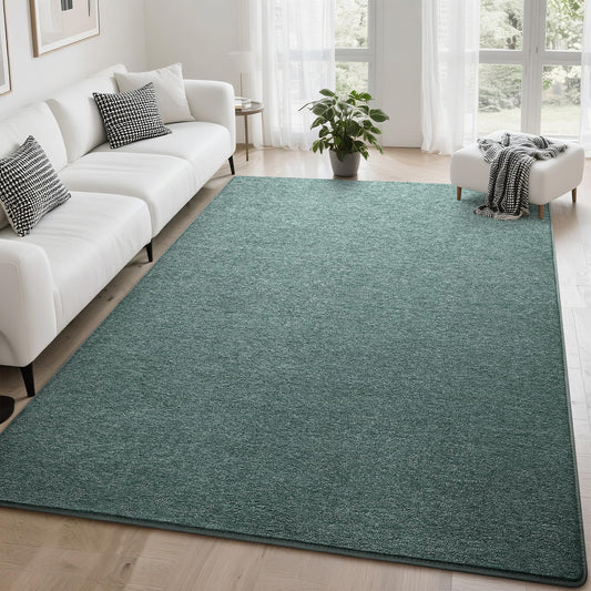 Tepook Soft Rugs for Living Room Bedroom, 4x6 Grey Green Modern Washable Non-Slip Area Rug, Indoor Memory Foam Carpets for Boys Girls Room Home Decor
