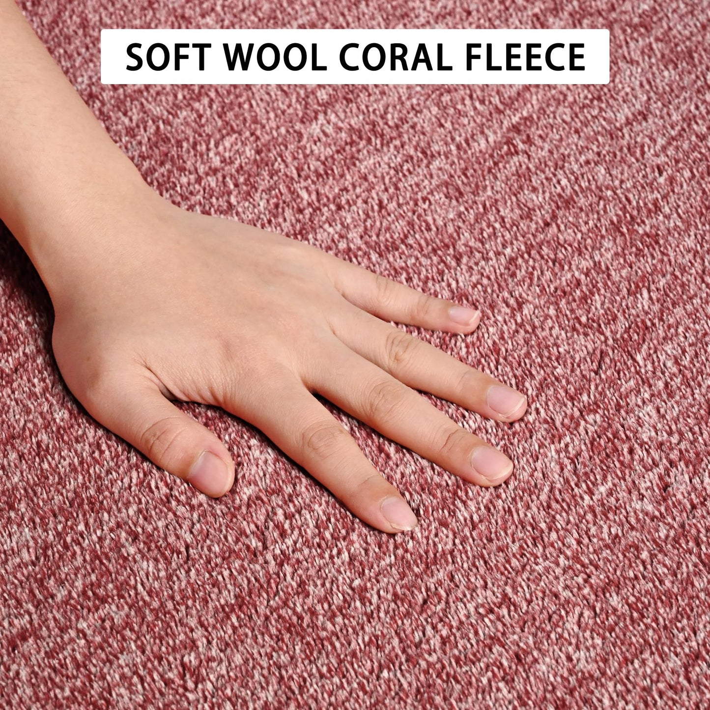 Tepook Soft Rugs for Living Room Bedroom, 6x9 Red and White Modern Washable Non-Slip Area Rug, Indoor Memory Foam Carpets for Boys Girls Room Home Decor