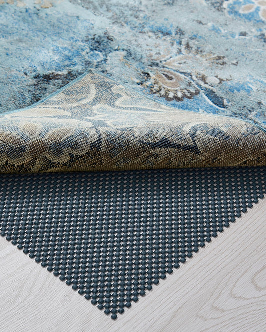 Veken 2x3 Ft Rug Pad Gripper for Hardwood Floors, Non Slip Dark Blue Rug Pads for Area Rugs, Thick Rug Grippers for Tile Floors, Under Carpet Anti Skid Mat, Keep Your Rugs Safe and in Place