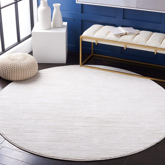SAFAVIEH Vision Collection Round Rug - 10' Round, Ivory, Modern Ombre Design, Non-Shedding & Easy to Clean, Ideal for Living Room, Bedroom, Dining Space (VSN606J)