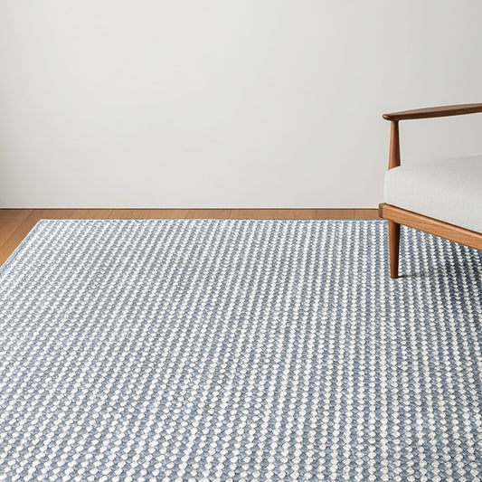 Gertmenian Indoor Boho Area Rug - 4x6 Small, Non-Shedding & Stain Resistant, Ideal for High Traffic Areas in Foyer, Living Room, Kitchen, Entryway, & Bedroom - Romi, Lt Blue, 25855