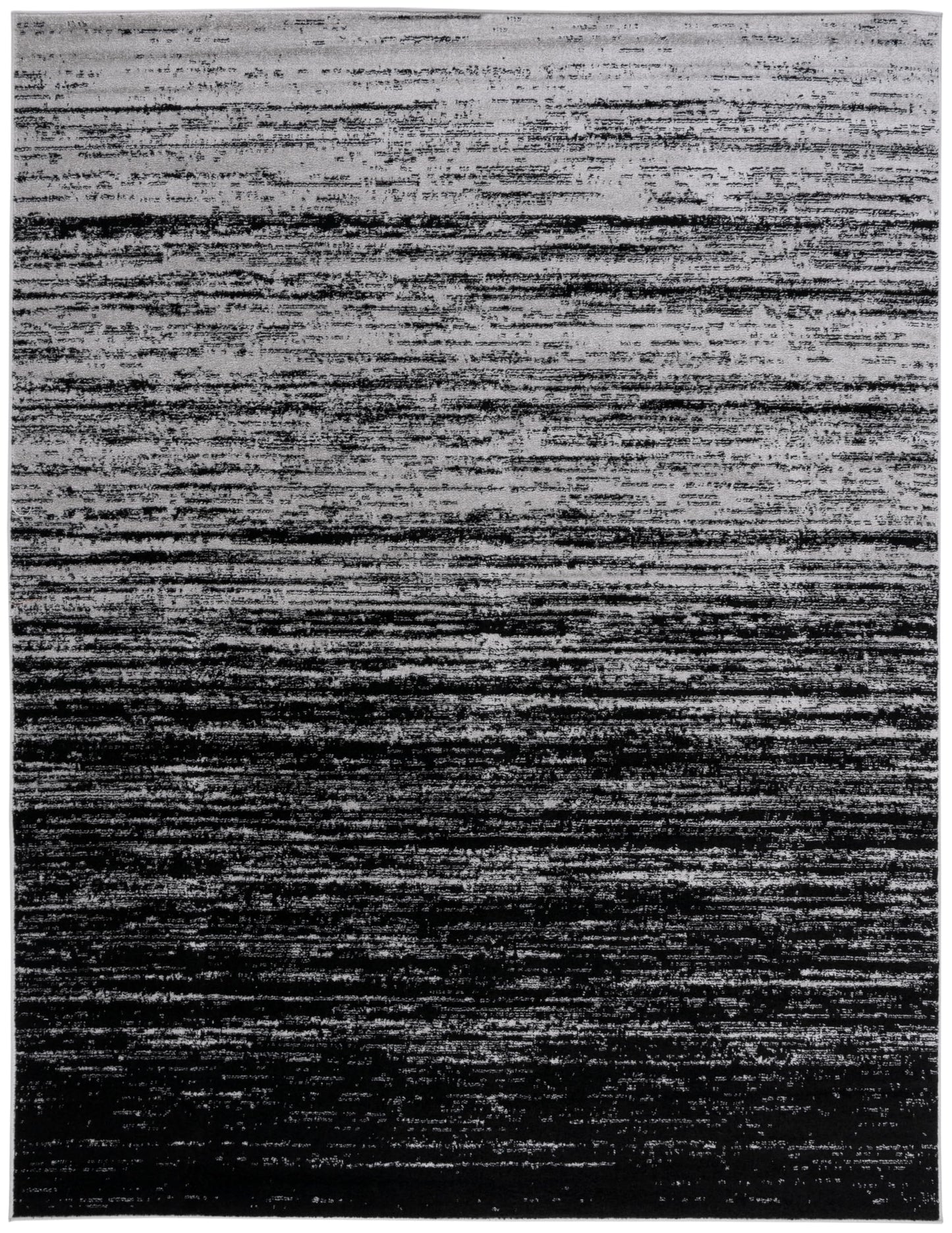 SAFAVIEH Area Rug 9x12 - Adirondack Collection - Large - Silver & Black, Modern Ombre Design, Non Shedding & Easy to Clean, Ideal for Living Room, Bedroom, Office, Dining Space (ADR113A)
