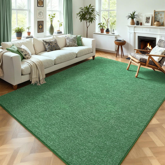 AROGAN Washable 5×7 Living Room Rug, Modern Area Rugs with Soft Memory Foam for Bedroom, Minimalist Non-Slip Indoor Floor Carpet for Dining Room Office Kids Playroom Decor, Sage Green