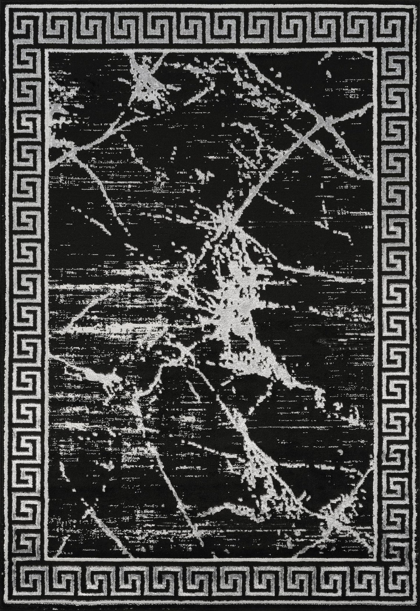 GLORY RUGS Area Rugs Marble 5x7 Black Gray Carpet Modern Abstract Rug Living Room Dining Bedroom Rug