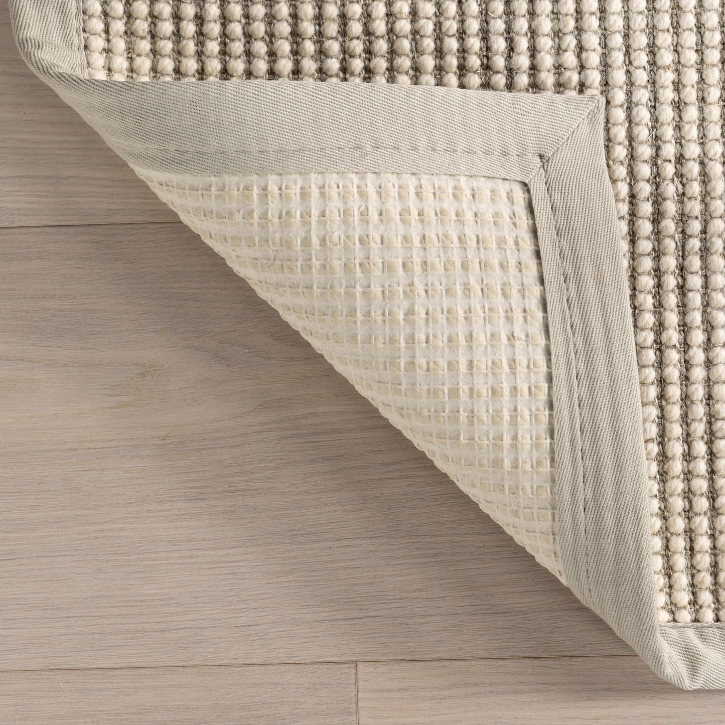 Nuloom Monica Grey/Ivory, 5' x 8', Solid, Sisal & Wool, Soft and Textured, High Traffic, Stain Resistant, Easy Clean, Durable Area Rug for Bedroom, Living Room, Dining Space, Den, Foyer, Entryway