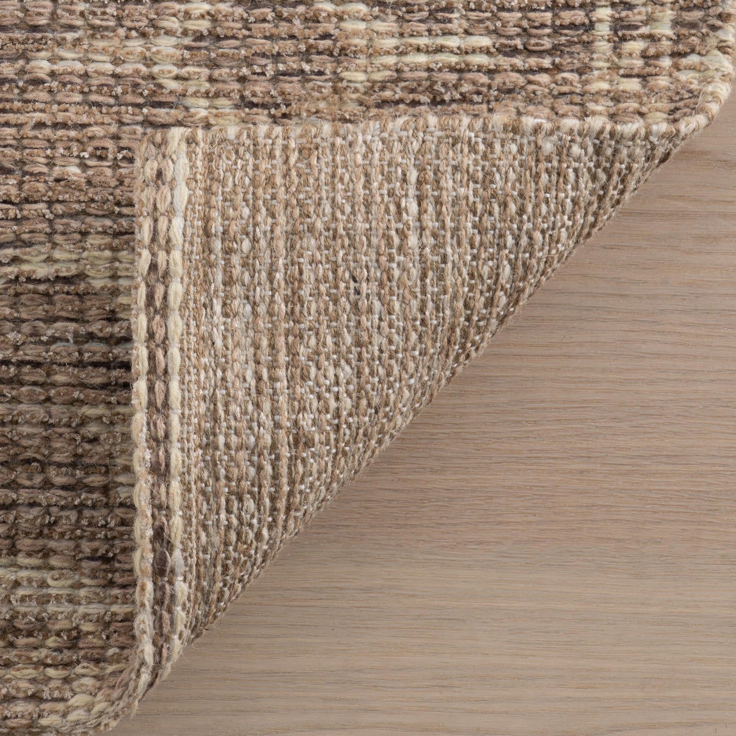 Nuloom Elindra Floral & Paisley 4' x 6' Wool Jute Area Rug for Dining Room Living Room, Brown