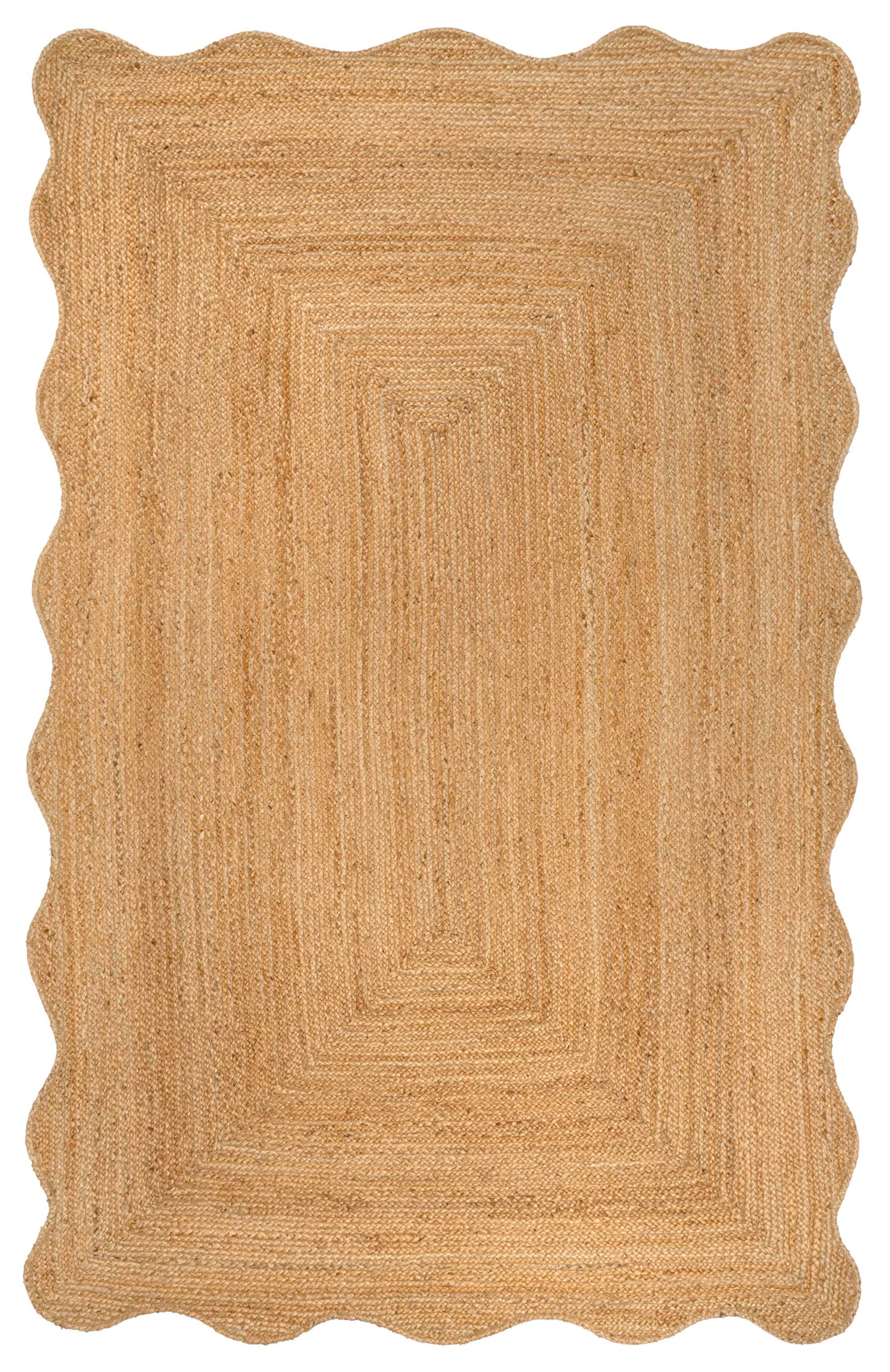 JONATHAN Y Seaside Cottage Scallop Edge Jute Natural Indoor Runner Rug, 2x6, Farmhouse, Rustic, Cottage, Easy-Cleaning for Living Room, Bedroom, Kitchen, Non-Shedding (RNF201A-26)