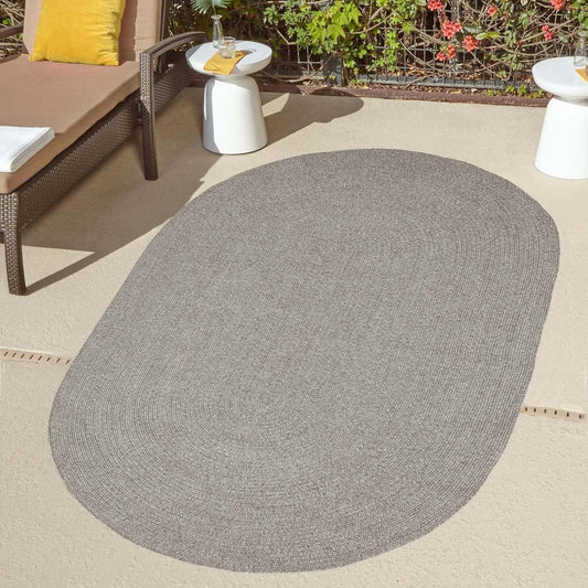 Superior Jute Oval Indoor Area Rug, Canvas
