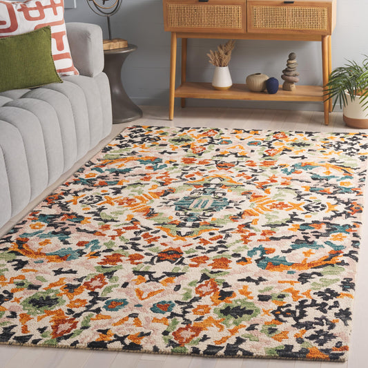 Safavieh Area Rug 8x10 - Aspen Collection - Large - Ivory & Pink, Handmade Wool, Ideal for Living Room, Bedroom, Office, Dining Space (APN104A)