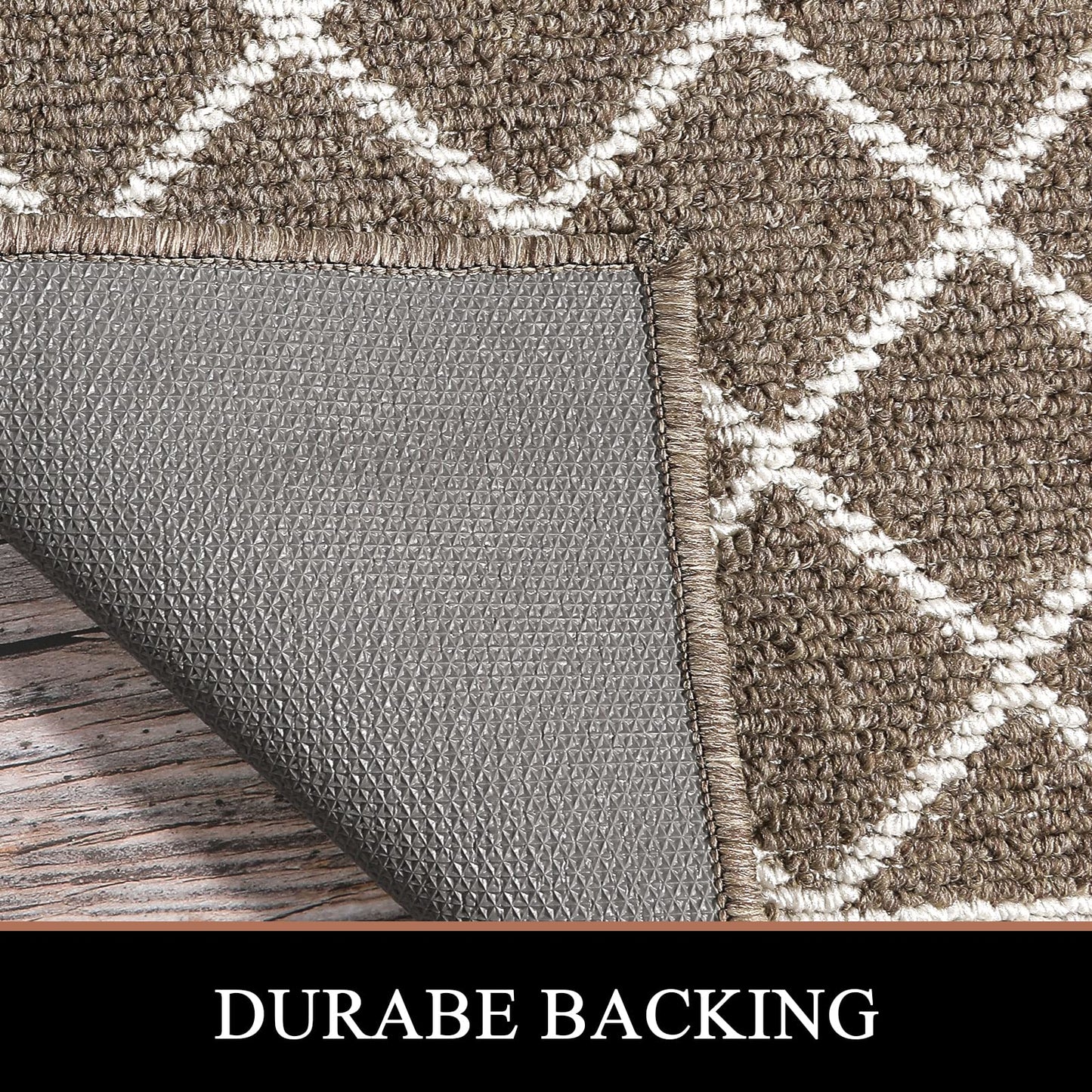 HEBE Indoor Door Mat 32"x48" Non Slip, Washable Welcome Mats for Front Door Entrance, Low Profile Dirt Trapper Doormat Entry Carpet for Entryway, Kitchen, Bathroom