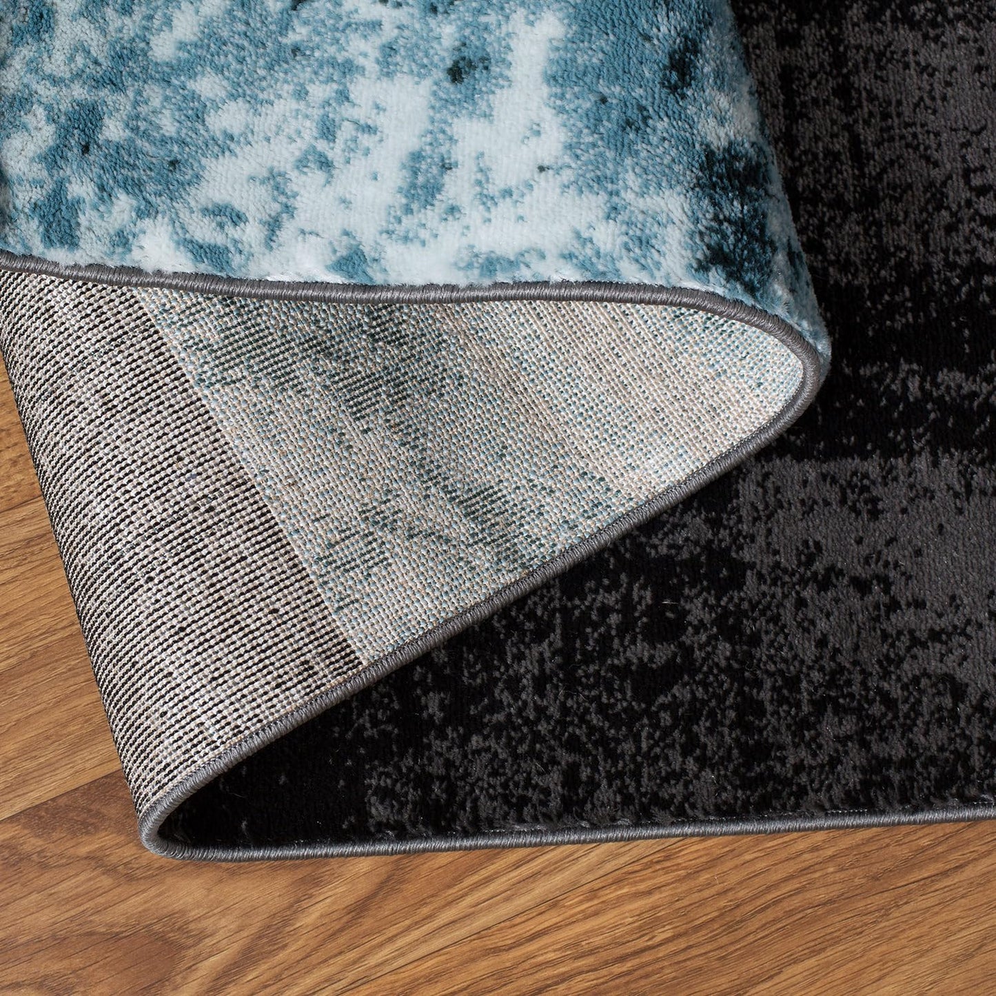 Rugshop Contemporary Circle Design Area Rug, Fade-Resistant Carpet for Living Room, Dining Room, or Home Office, Gray, 6'6" x 9'