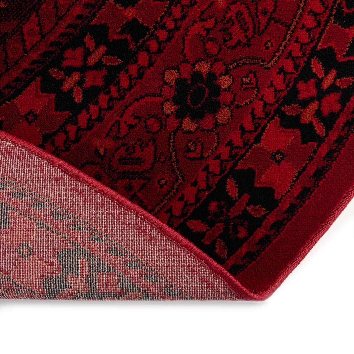 Unique Loom Tekke Collection Area Rug - Sheibani (5' 3" x 8' Oval, Red/ Black)