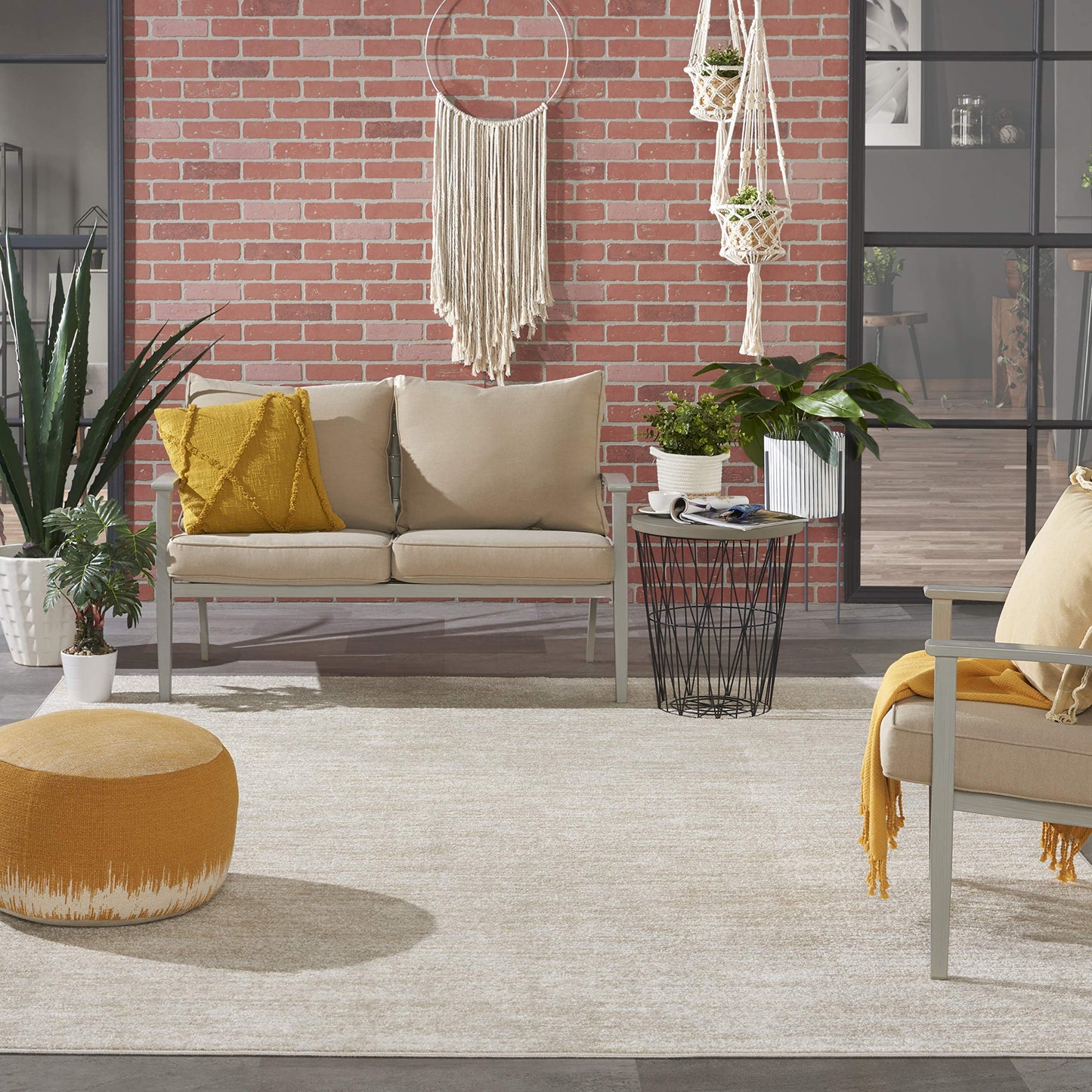 Nourison Home Nourison Essentials Ivory Beige 8' x 10' Area Rug - Easy Clean, Non Shedding, Bed Room, Living Room, Dining Room, Kitchen (8' x 10')