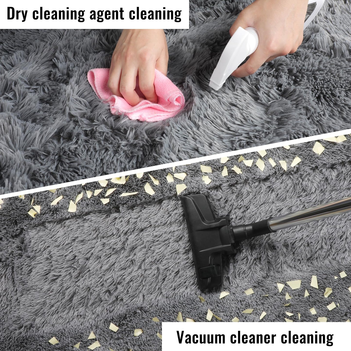 PAGISOFE 8x10 Living Room Rug Grey, Soft Large Rugs for Bedroom, Thick Shaggy Big Carpet, Plush Fur Kids Rugs for Playroom, Fuzzy Modern Area Rug for Classroom, Home Decor, Shag Indoor Fluffy Rug
