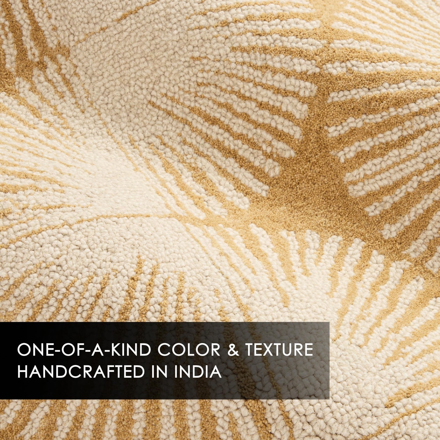 Nicole Miller New York Kendall Fluted Geo Handcrafted Area Rug, 100% Wool Rug, Gold, 8'x10'