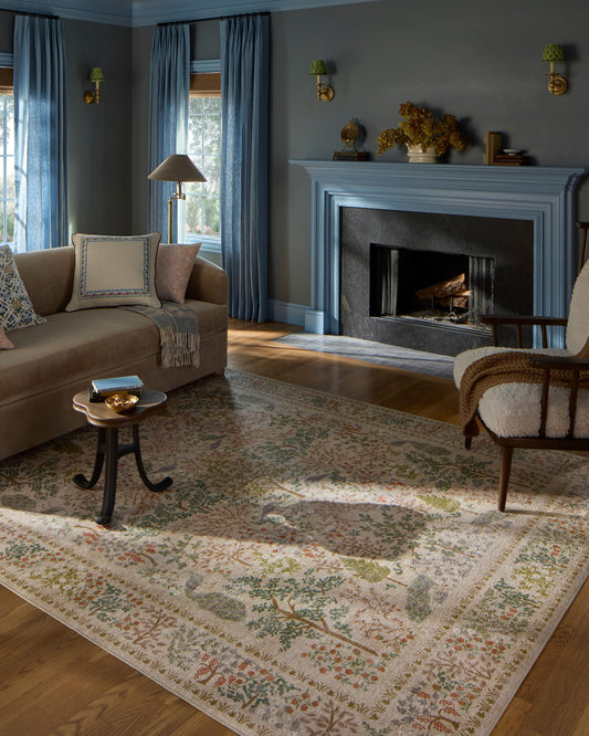 Loloi Rifle Paper Co. Canopy Collection CNP-05 Ivory 7'-6" x 9'-6" Area Rug