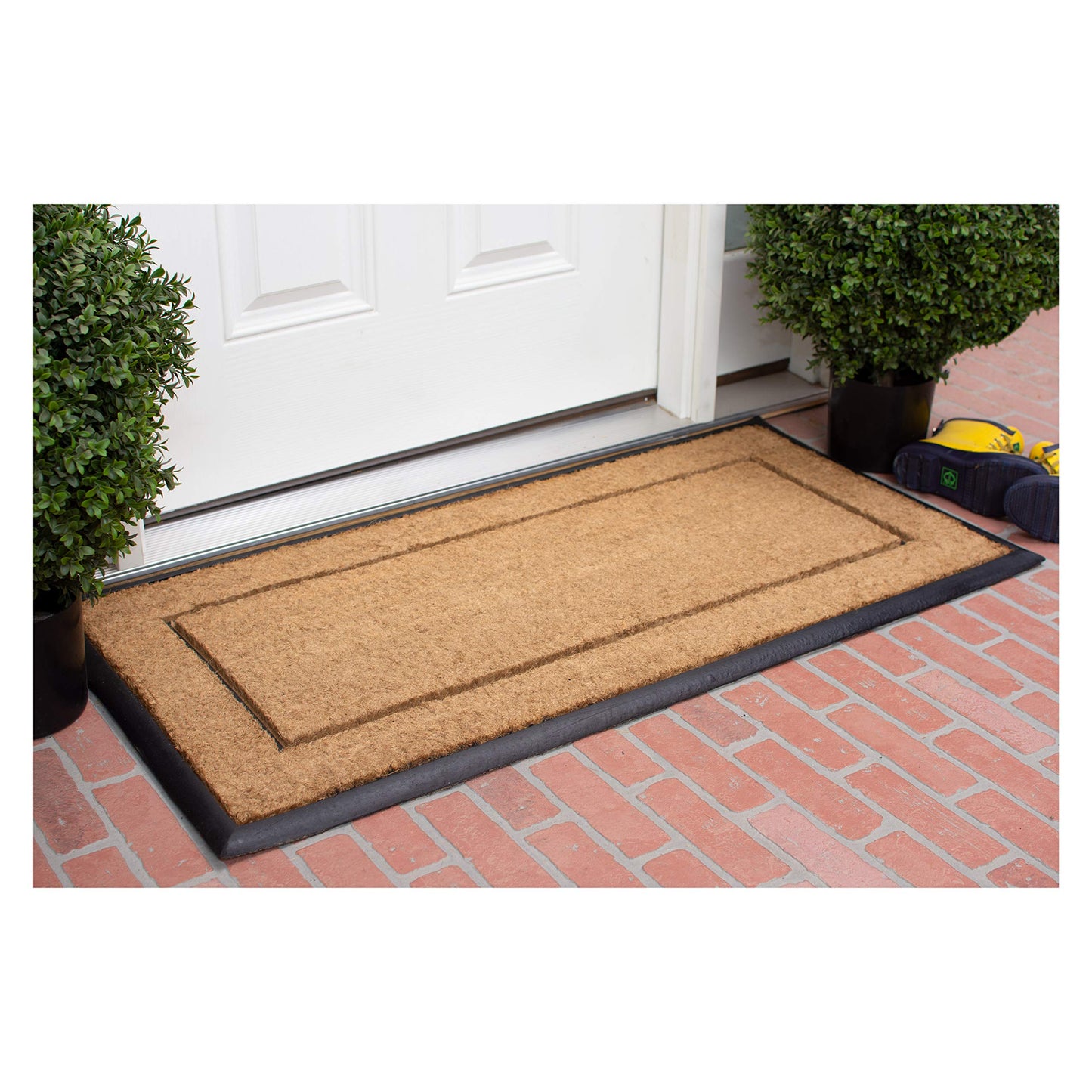 Calloway Mills AZ101632448NP Maxen Doormat, 24" x 48", Natural/Black