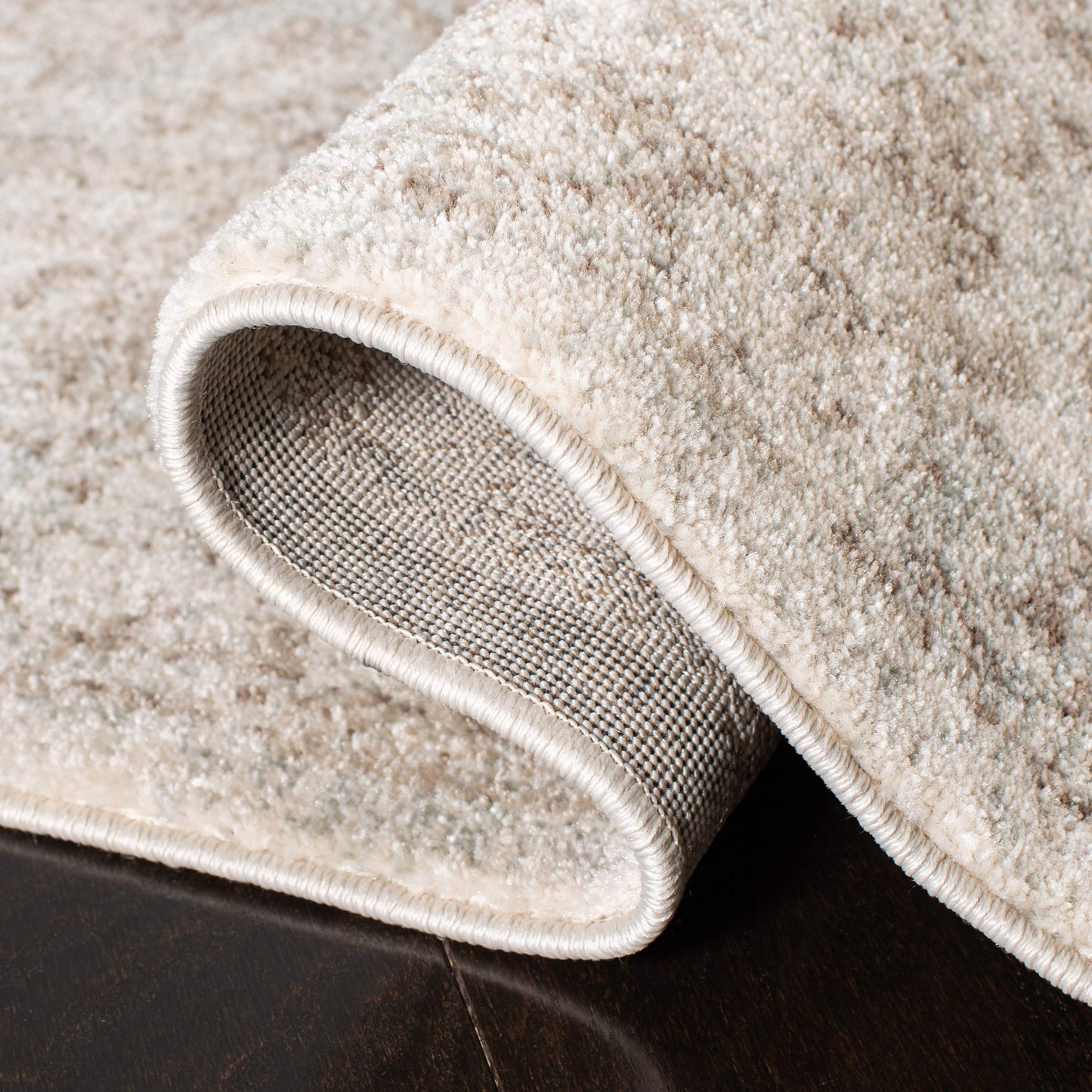 SAFAVIEH Area Rug 8x10 - Evoke Collection - Large - Ivory & Taupe, Distressed Design, Non-Shedding & Easy Cleaning, Ideal for Living Room, Bedroom, Dining Space (EVK256E)
