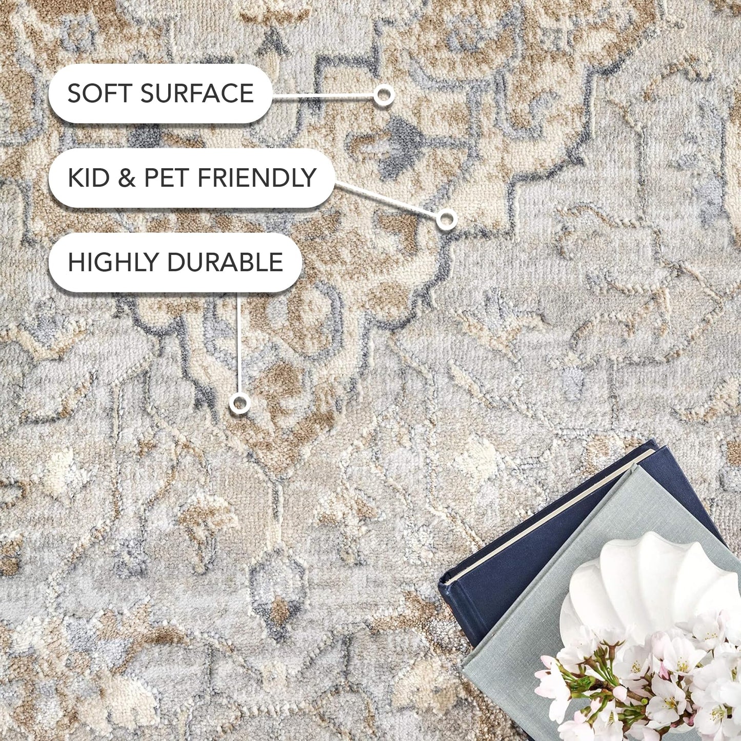 nuLOOM Vintage Medallion Thea Area Rug, 10' x 14', Beige