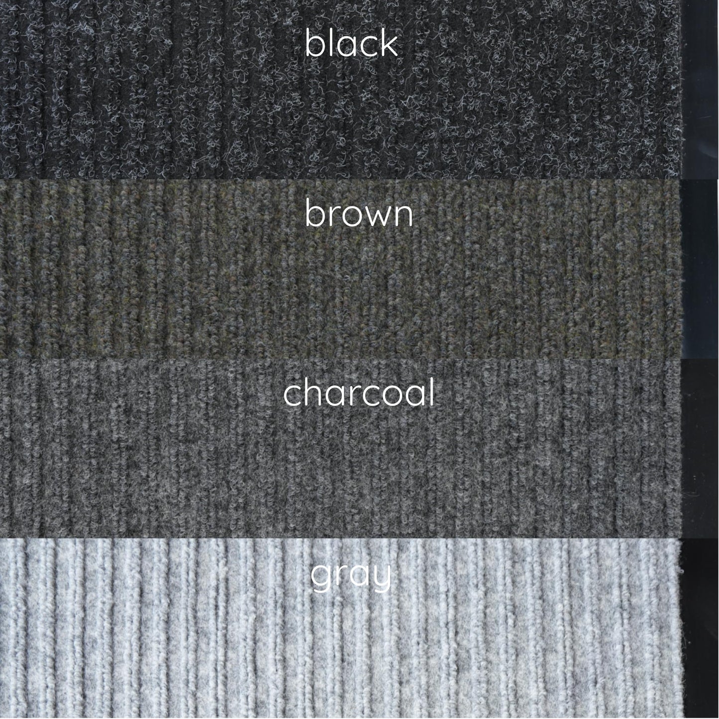 iCustomRug Heavy Duty Interior/Exterior Water Proof Utility Ribbed Vinyl Back Runner, Mats,Area Rug, Non-Slip, 70 Custom Sizes for Doorway, Balcony, Hallway, Commercial Space 4' X 6' in Black