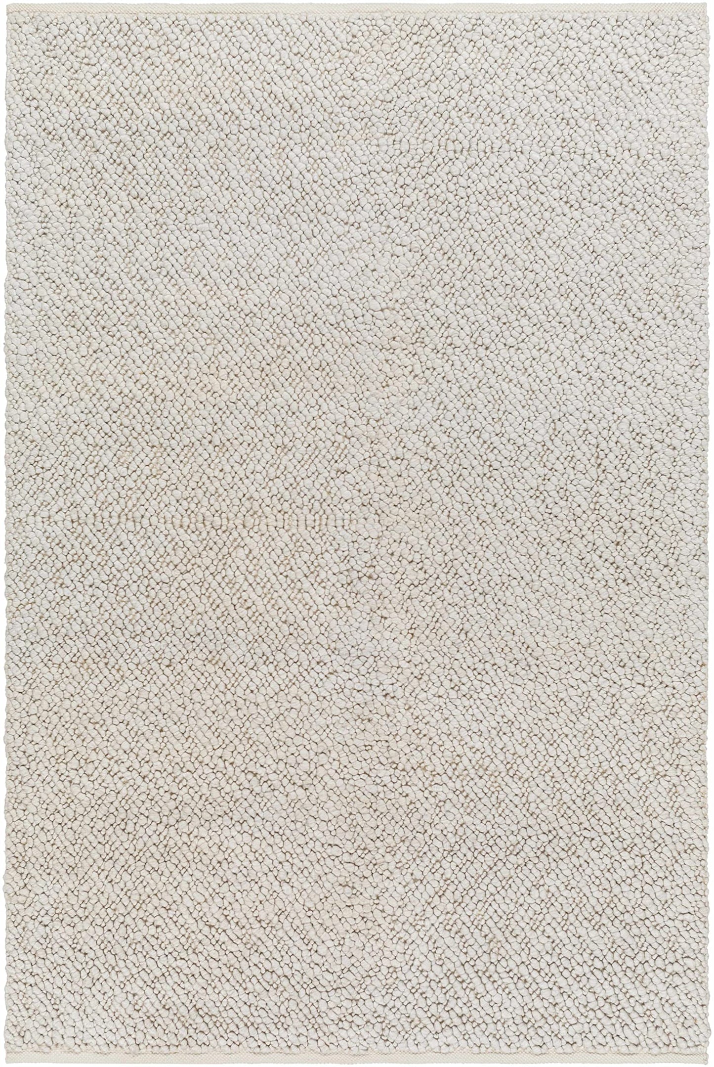 Hauteloom Oved Recycled Material Area Rug - Textured Plain Abstract - Contemporary Modern Minimalist Scandinavian Transitional - Light Gray, Nutmeg, Cloud Gray, Gray, Cream - 2' x 3'