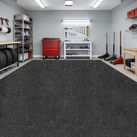 Extra Large Garage Floor Mat 8.8 x 22 FT – Heavy Duty Oil Absorbent Parking Mat with Waterproof Non-Slip Backing,Reusable Washable Floor Protector for Garage,Driveway, Workshop & SUV,Velcro Included