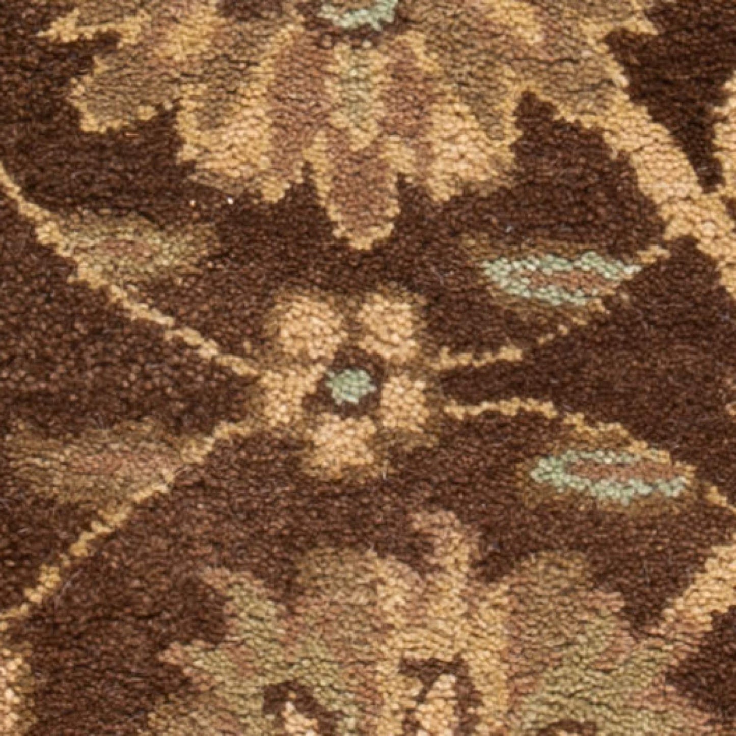 SAFAVIEH Antiquity Collection Accent Rug - 3' x 5', Brown & Green, Handmade Traditional Oriental Wool, Ideal for High Traffic Areas in Entryway, Living Room, Bedroom (AT21G)