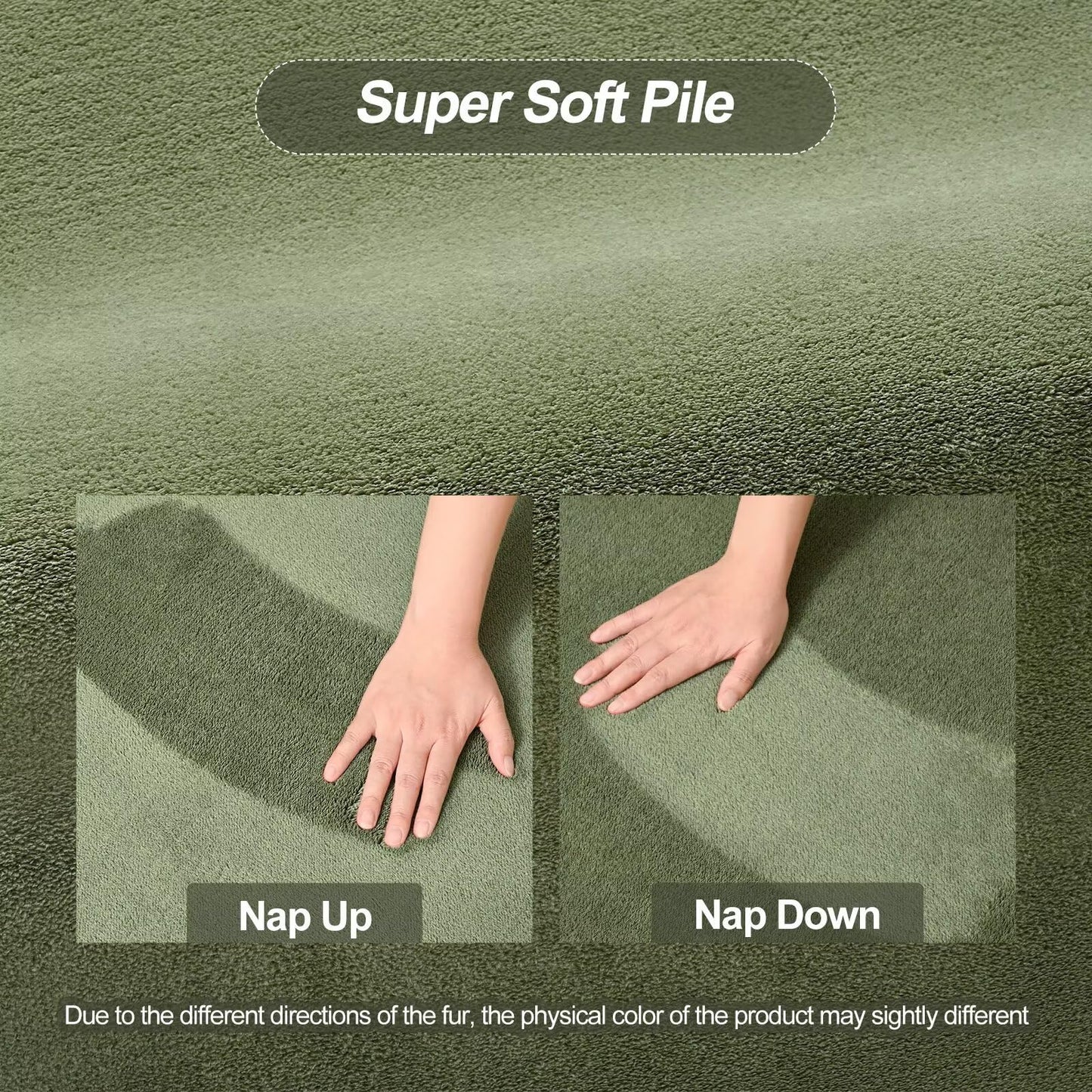 Vasofe 4x6 Soft Rugs for Living Room Bedroom, Sage Green Modern Washable Non-Slip Area Rug, Indoor Memory Foam Fluffy Carpets for Boys Girls Room Playroom Nursery Thick Office Mat Home Decor
