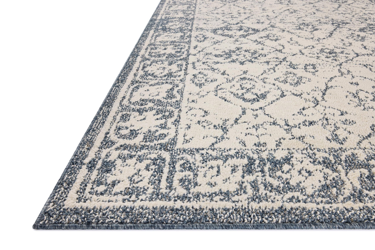 Loloi Magnolia Home by Joanna Gaines Gigi Collection GIG-02 Ivory/Blue 6'-7" x 9'-2" Area Rug