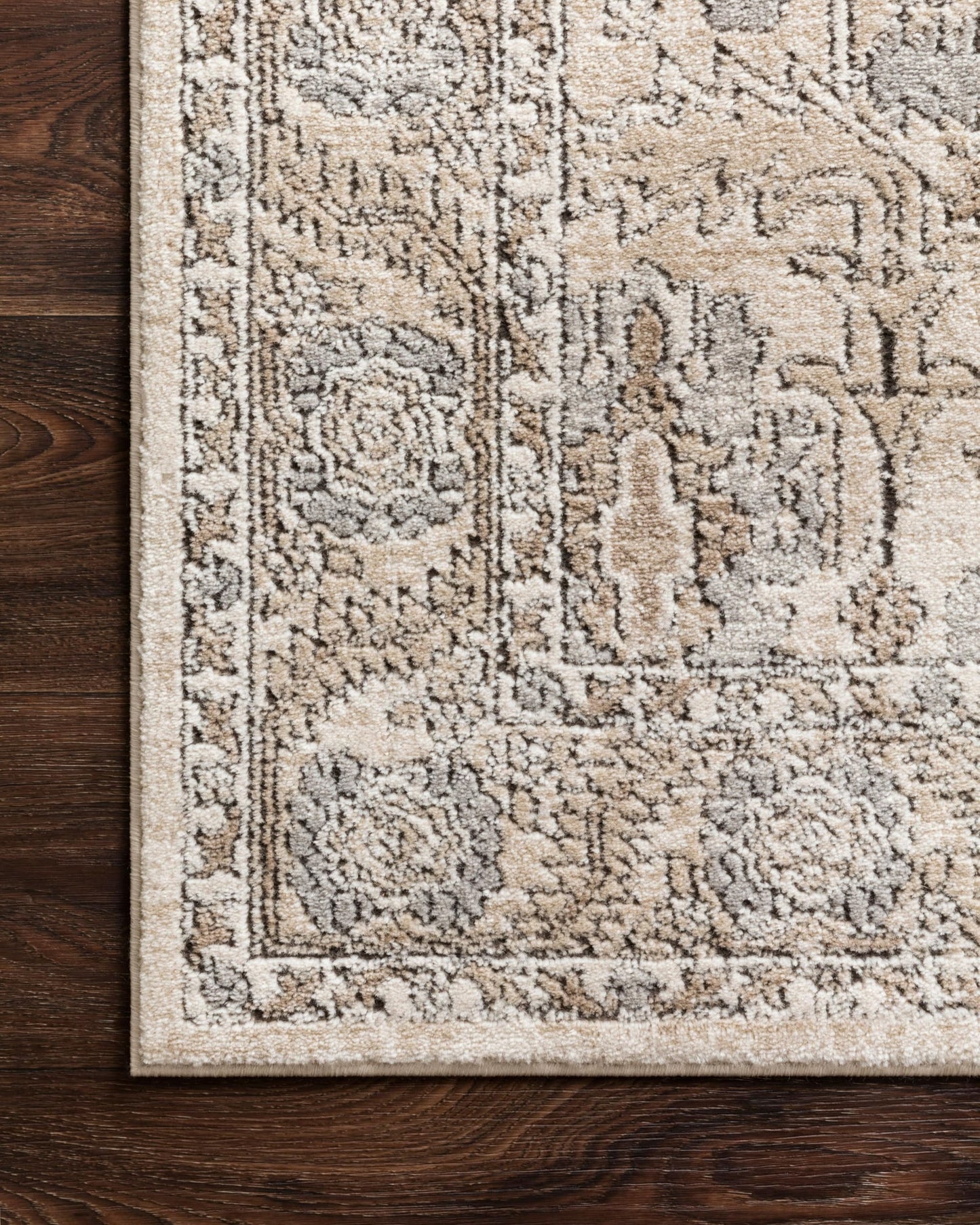 Loloi II Teagan Collection TEA-03 Ivory/Sand 9'-9" x 13'-6", .25" Thick, Area Rug, Soft, Durable, Neutral, Woven, Low Pile, Non-Shedding, Easy Clean, Living Room Rug