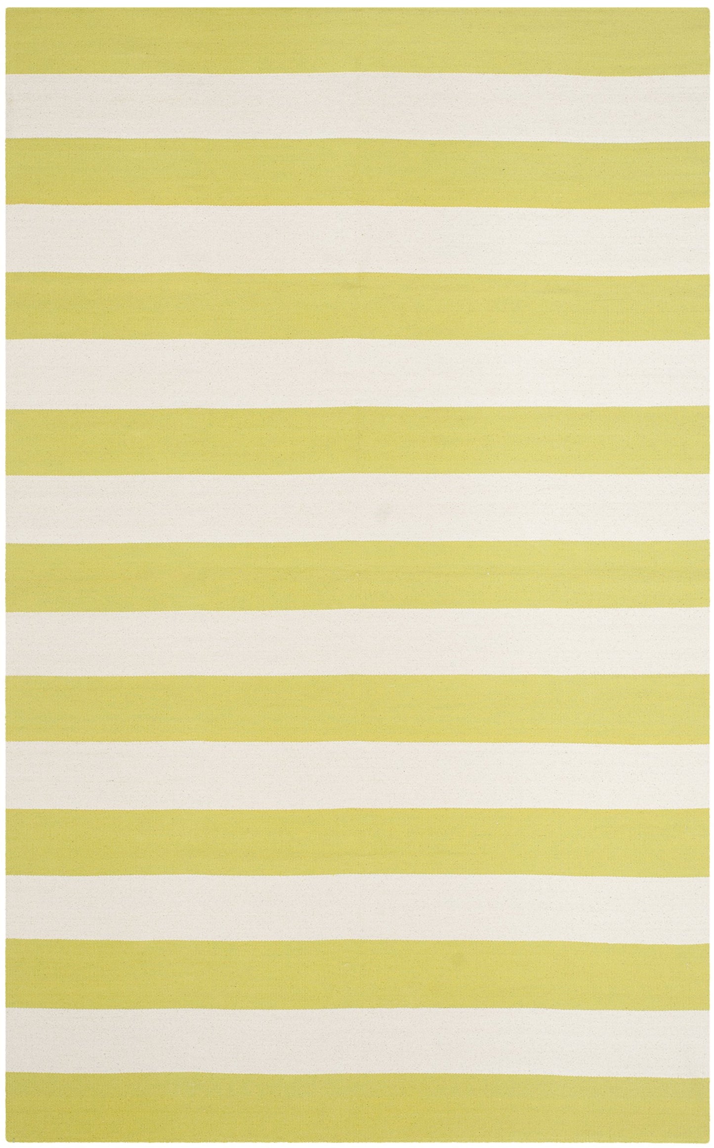 SAFAVIEH Montauk Collection Area Rug - 4' x 6', Green & Ivory, Handmade Flatweave Cotton, Woven Texture, Farmhouse Stripe Pattern, Ideal for Living Room, Bedroom, Dining Space (MTK712E)