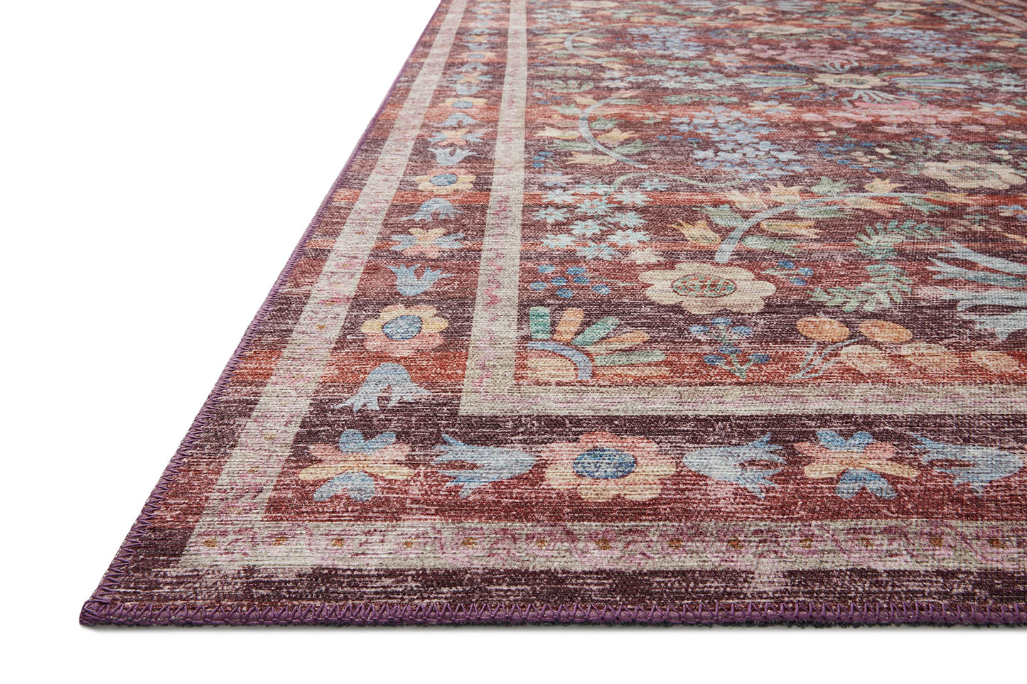 Loloi Rifle Paper Co. Maison Collection MAO-06 Red 7'-6" x 9'-6", .19" Pile Height, Area Rug