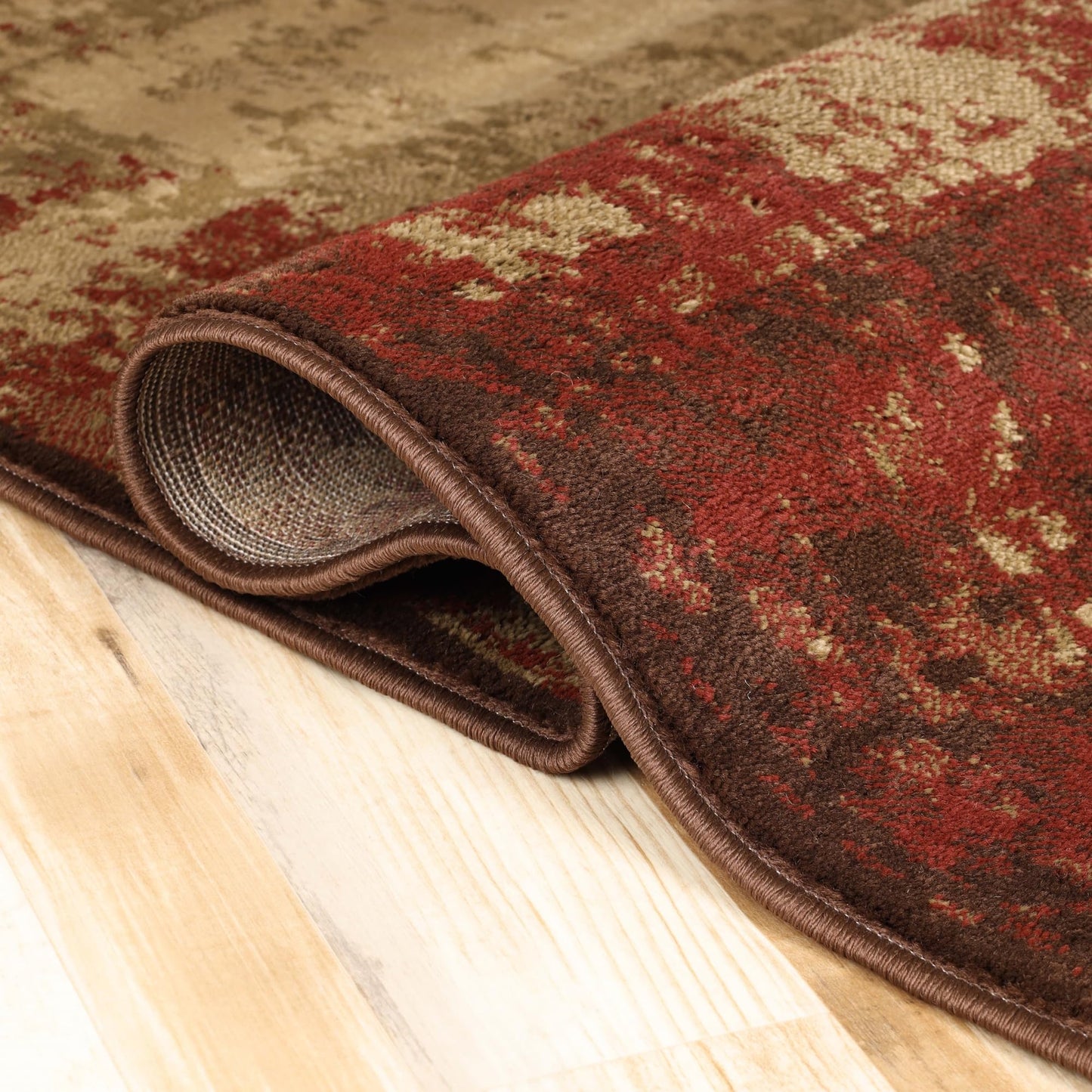 Superior Indoor Area Rug, Jute Backing, Easy Care,2'x3', Auburn