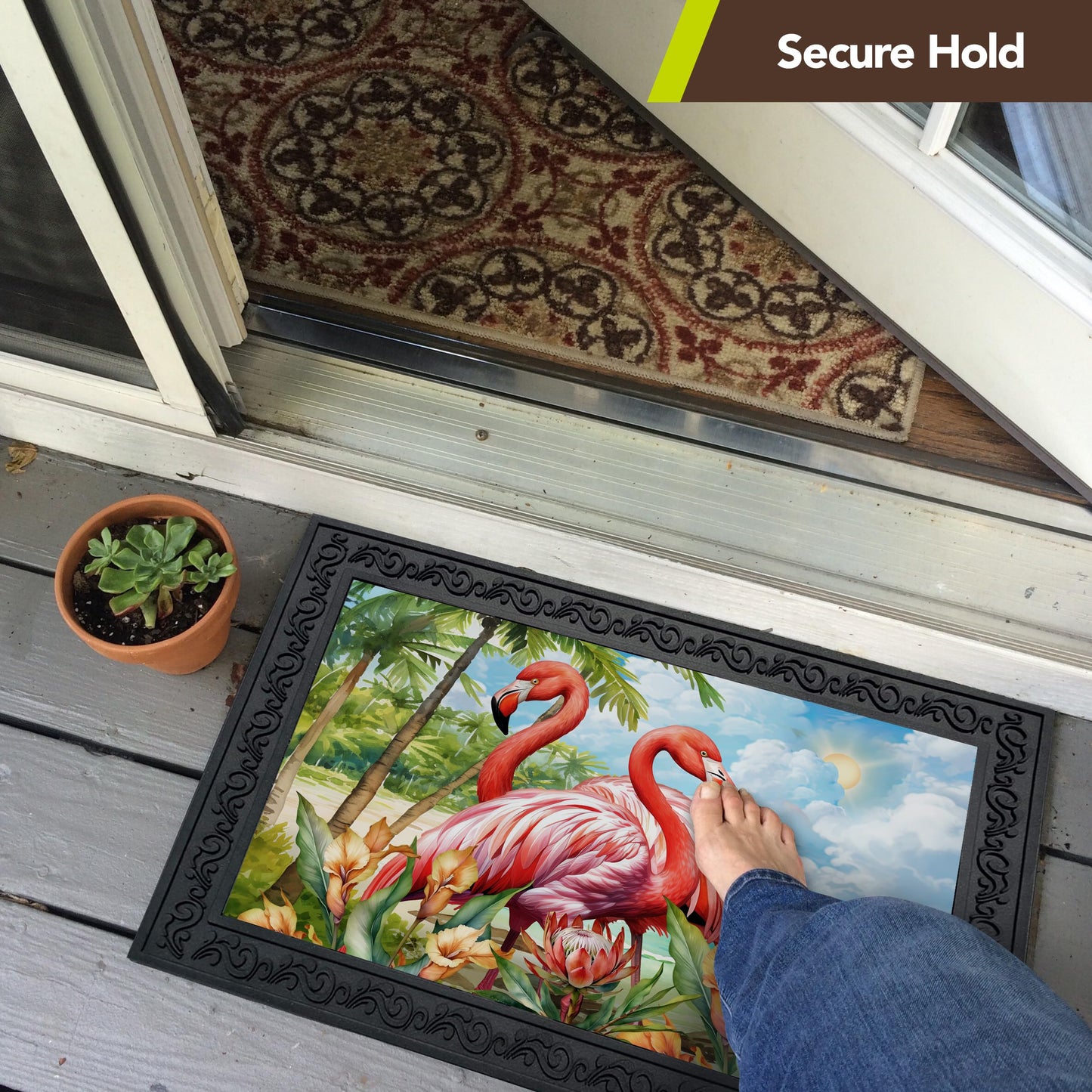 Briarwood Lane Outdoor Rubber Doormat Tray Floral Design