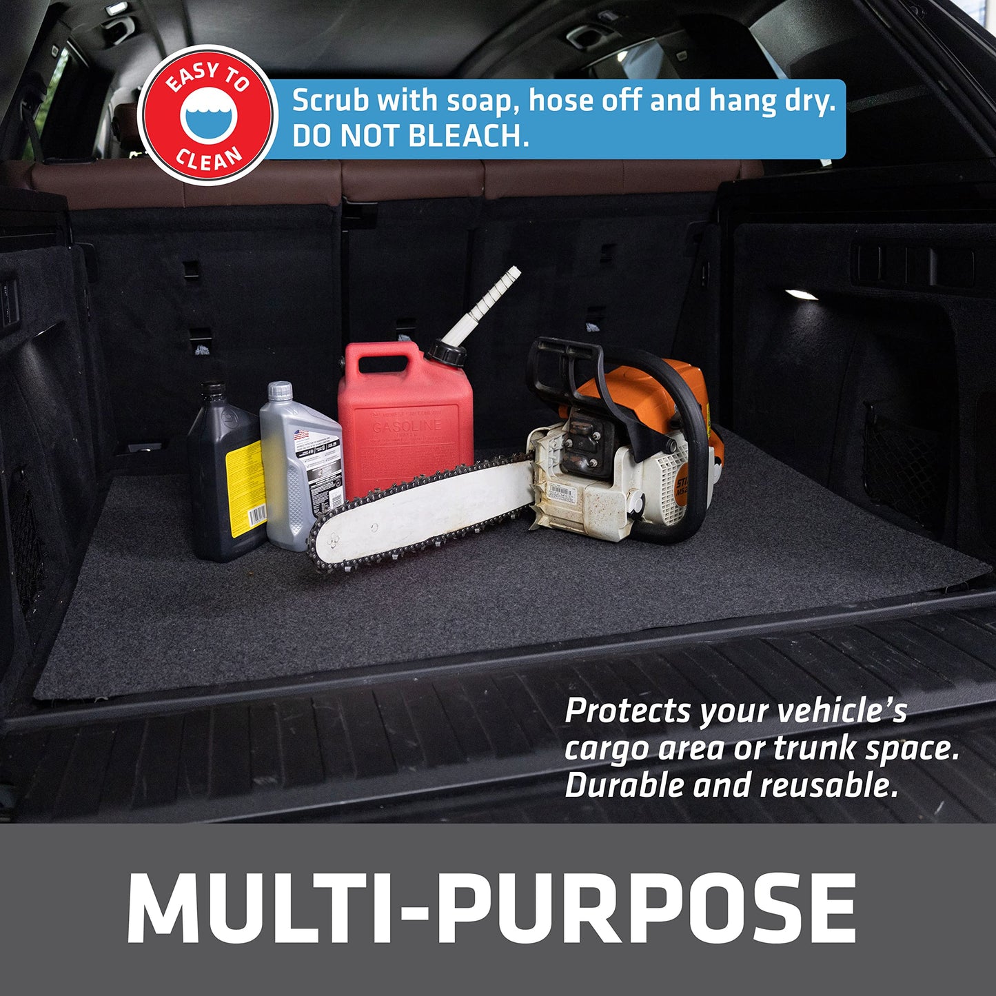 Drymate Premium Maintenance Mat Oil Spill Garage Floor Mat (60" x 72"), Absorbent, Waterproof, Contains Liquids, Protects Garage Surface or Driveway, Reusable, Washable, Durable (USA Made)