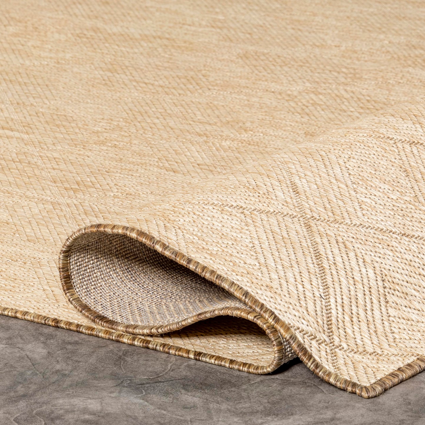 Nuloom Outdoor Performance Ray Brown/Ivory, 3'6" x 5', Solid, Soft and Textured, High Traffic, Stain Resistant, Easy Clean, Durable Area Rug for Indoor/Outdoor Patio, Deck, Porch, Garden, Courtyard