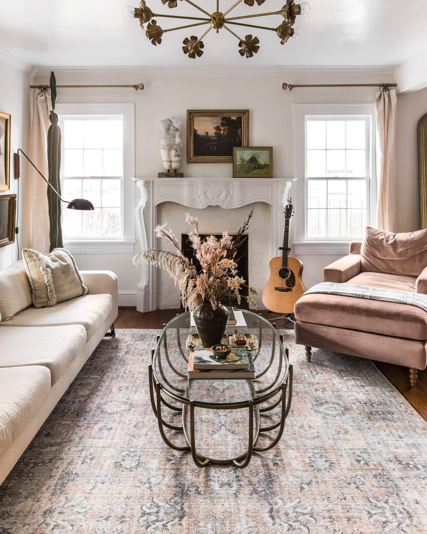 Loloi Skye Collection SKY-01 Blush/Grey 9'-0" x 12'-0" Area Rug