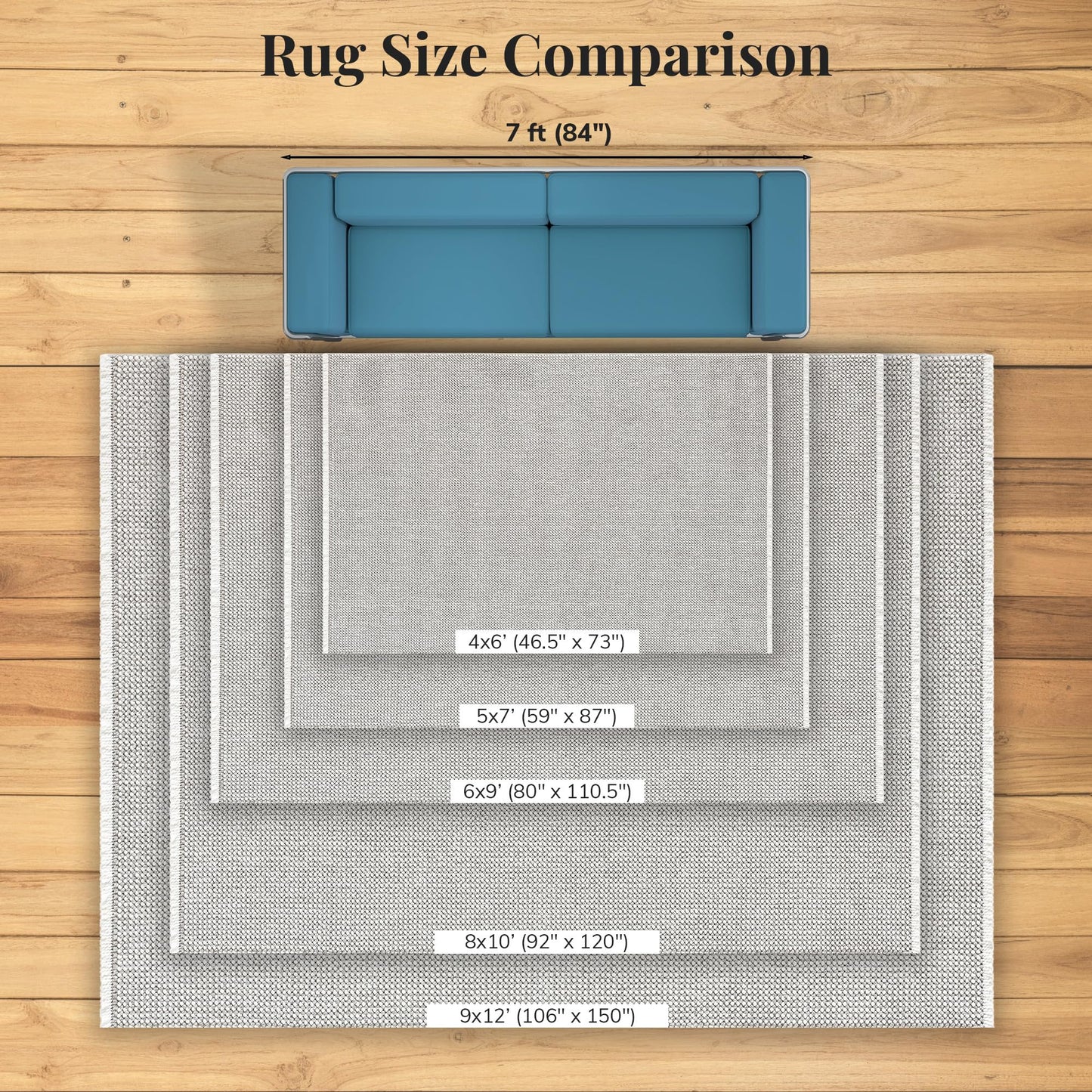 LUXE WEAVERS Solid Machine Woven Stone 4x6 Area Rug, Indoor Stain-Resistant Carpet
