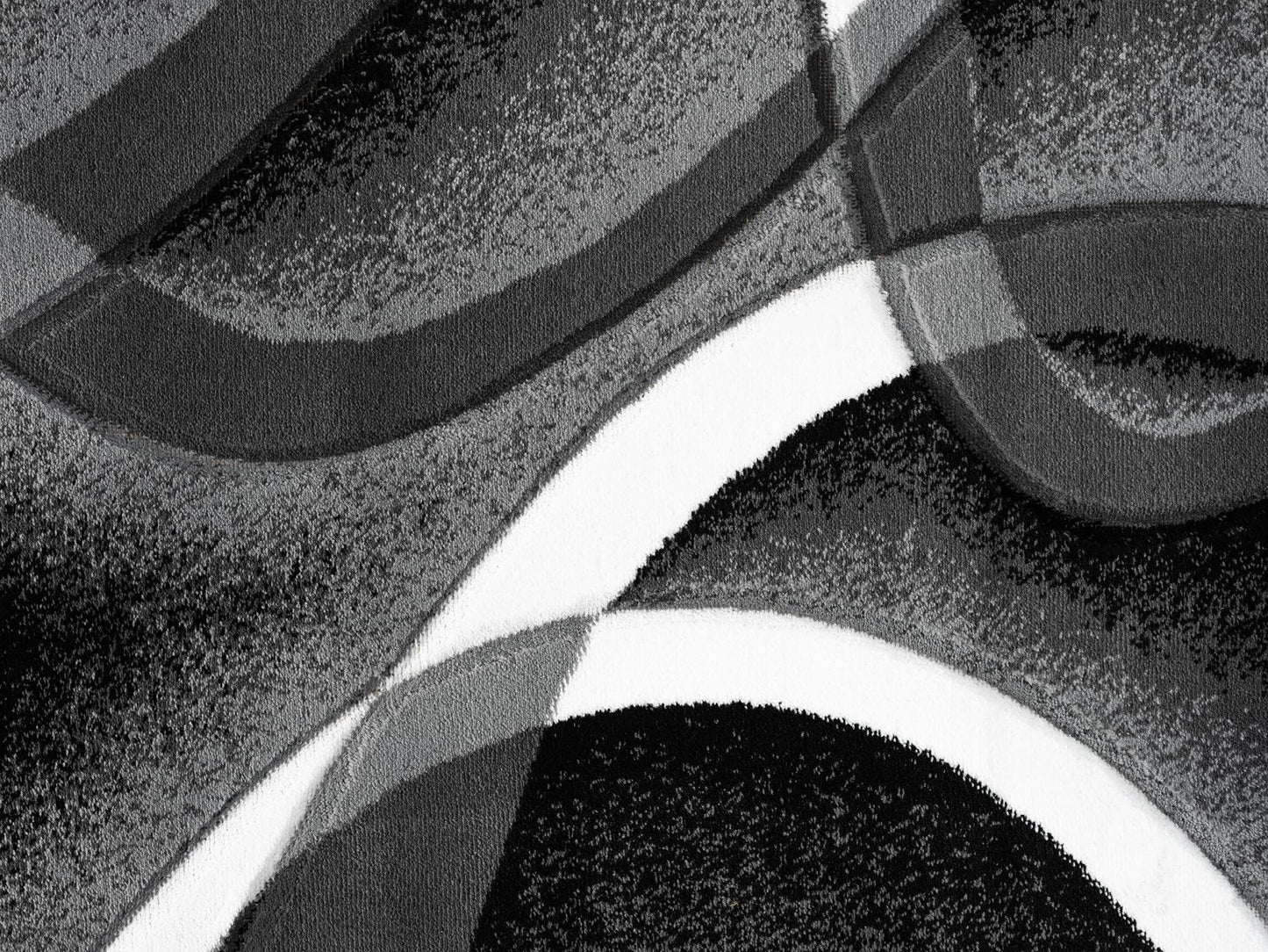 Modern Abstract Area Rug Hand Carved Contemporary Geometric Vibrant Colors Carpet for Living Room Bedroom Design PR1001 (Grey, 5' x 7')